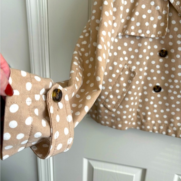 ANN TAYLOR  POLKA DOT SWING DESIGN JACKET TWO POCKET DOUBLE BREASTED SZ S - Picture 7 of 11